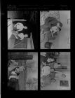 Family at home; People with farm animals (4 Negatives), December 1955 - February 1956, undated [Sleeve 16, Folder a, Box 9]